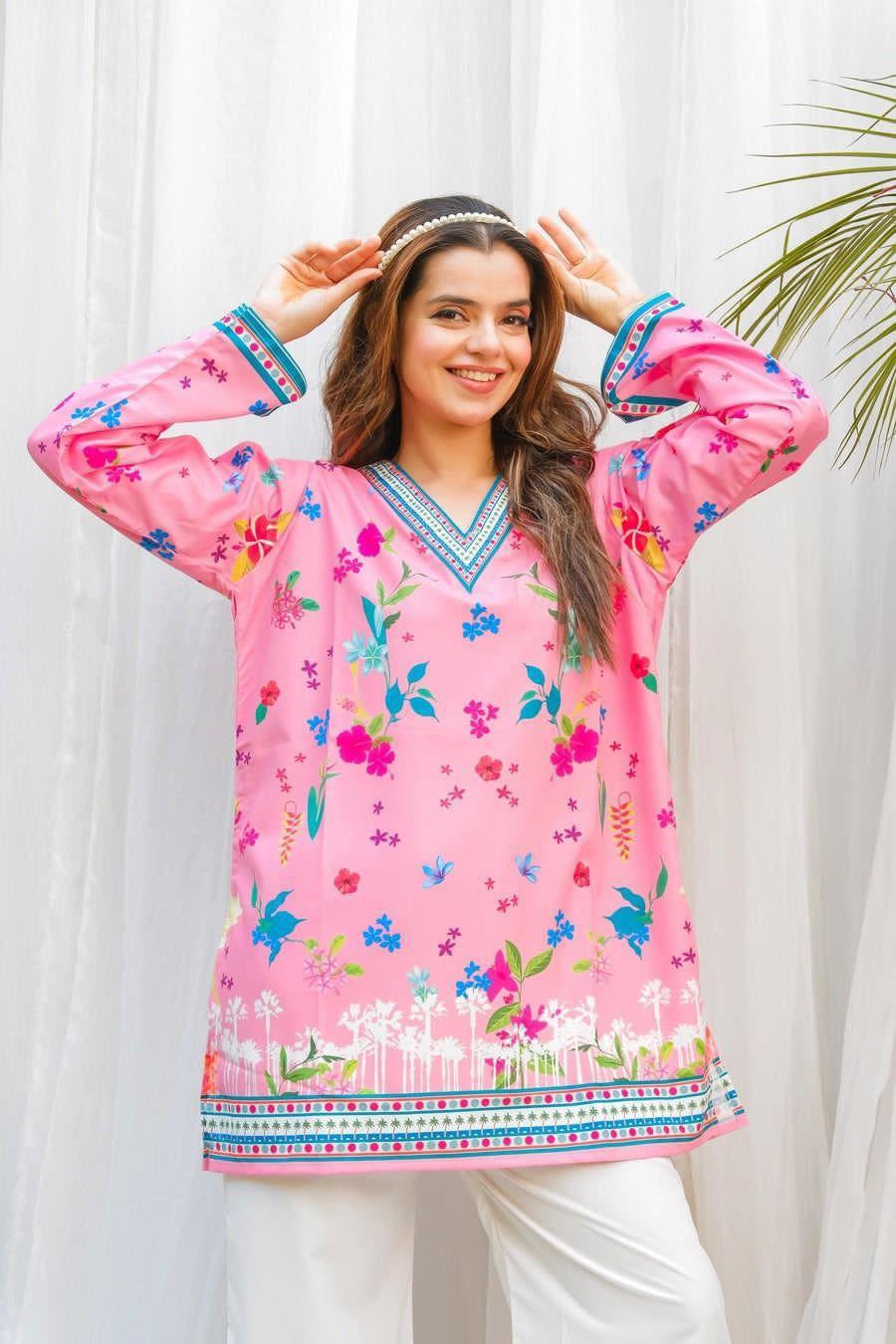 2 Pcs Women's Stitched Printed Co-Ord Set ( Trending Product )