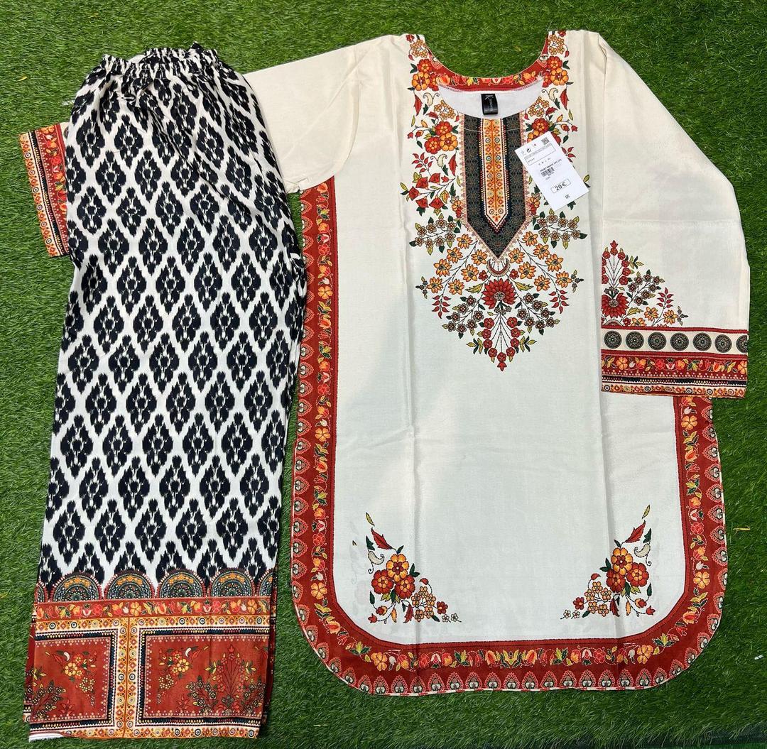 Women’s Printed Grip & Cotton Stitched 2-Piece Set – Multicolor Shirt & Trouser Collection